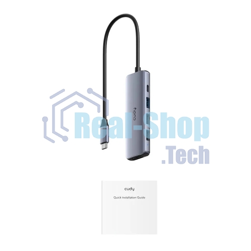 USB-концентратор CUDY UH405, USB Type-C, HDMI, USB, адаптер/ USB Type-C