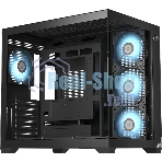 Компьютерный корпус без блока питания PCCooler C3T700 ARGB BK, Midi-Tower, TG, 4x120мм ARGB, 1xUSB-A 3.0 + 1xUSB-A 2.0 + 1xUSB-C, ATX, mATX, mITX черный