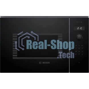 Микроволновая печь встраиваемая Bosch BEL454MB1F 6 Series, 900Вт,LED-display,AutoPilot 8, 25 л, гриль, черный, 382x594x388 мм