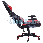 Кресло игровое Cactus CS-CHR-090BLR черный/красный, сиденье черный/красный, эко.кожа/сетка, крестовина пластик, пластик черный