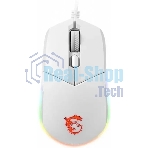 Мышь проводная MSI Clutch GM11 белый, 5000 dpi, USB, кнопки - 6