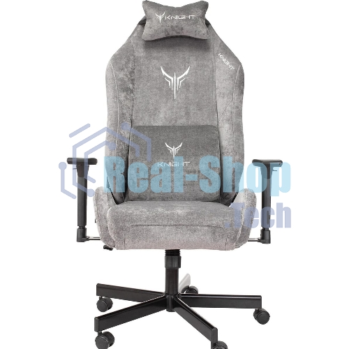 Кресло Бюрократ Knight N1 Fabric серый, ткань, 120 кг, механизм качания
