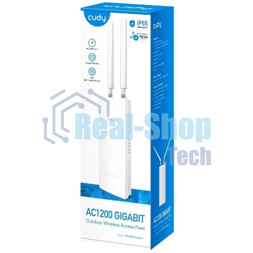 Повторитель беспроводного сигнала Cudy AP1300 Outdoor AC1200 Wi-Fi белый