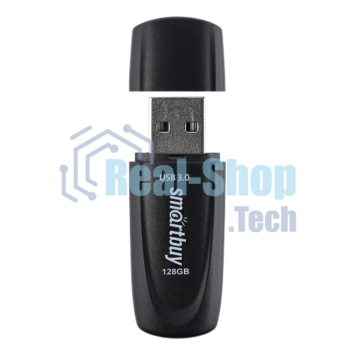 Флешка USB Smartbuy Scout black (SB128GB3SCK), 128Gb, USB 3.0, R/W 100/40, черный