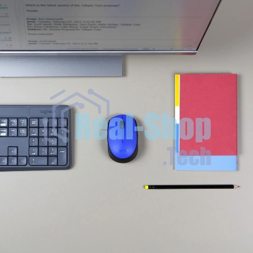 Мышь беспроводная Logitech M171 синий, 1000 dpi, радиоканал, USB, кнопки - 3