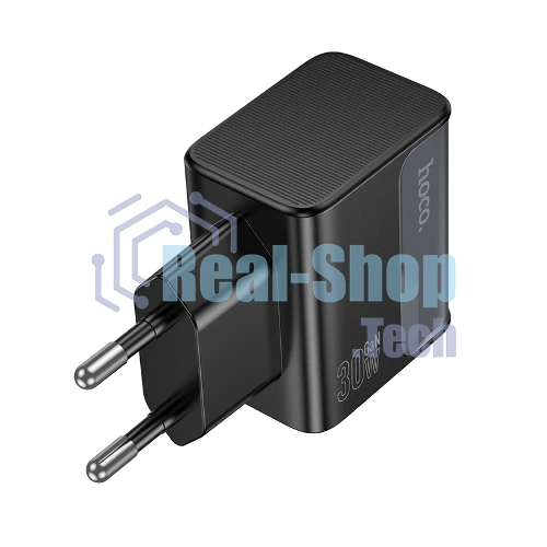 Зарядное устройство Hoco 30Вт, 3А, QC3.0/PD, 1xUSB, 1xType-C, CS73A, черный, коробка
