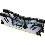 Оперативная память Kingston Fury Renegade, DDR5, 64Gb (2x32Gb), 6400MHz, CL32, DIMM, радиатор, серебристый/черный