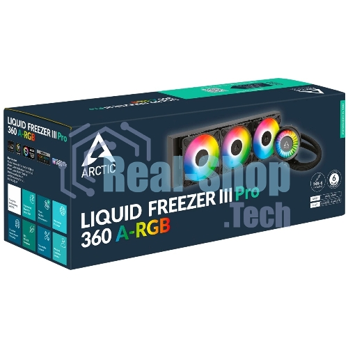 Система жидкостного охлаждения Arctic Cooling Liquid Freezer III Pro 360 ARGB ACFRE00184A черный 120мм алюминий+медь 2500rpm 31db 4-pin