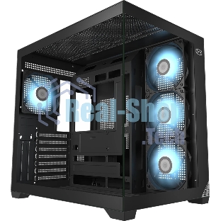 Компьютерный корпус без блока питания PCCooler C3T700 ARGB BK, Midi-Tower, TG, 4x120мм ARGB, 1xUSB-A 3.0 + 1xUSB-A 2.0 + 1xUSB-C, ATX, mATX, mITX черный