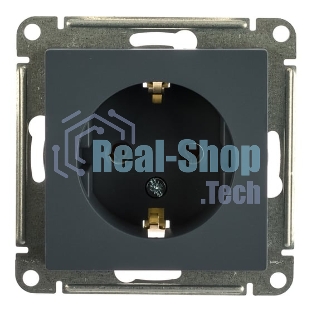 Механизм розетки 1-м СП AtlasDesign 16А IP20 с заземл. грифель