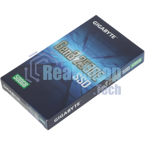 Накопитель SSD GIGABYTE AORUS Gen3 2500E, 500Gb, M.2 2280, PCIe 3.0 x4, NVMe, R/W 2300/1500