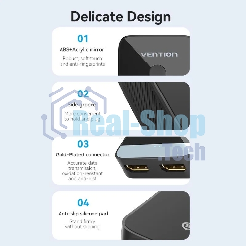 Переключатель - разветвитель Vention HDMI v2.0 4K двунаправленный 2x1/1x2