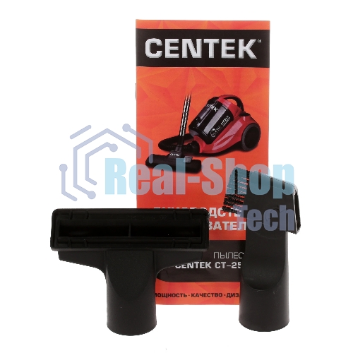 Пылесос Centek CT-2530 красный/черный, 400/2300 Вт, уборка сухая, пылесборник контейнер 2 л