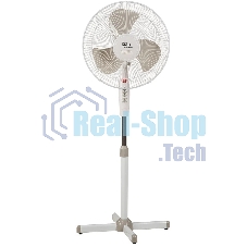 Вентилятор Oasis VF-40PWG белый/серый, напольный, 40 Вт, 3 скорости, 40 см (4 шт. в коробке)