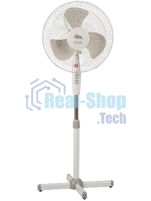 Вентилятор Oasis VF-40PWG белый/серый, напольный, 40 Вт, 3 скорости, 40 см (4 шт. в коробке)