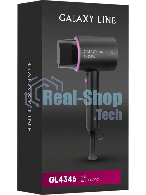 Фен Galaxy Line GL 4346 черный, 1400 Вт, компактный