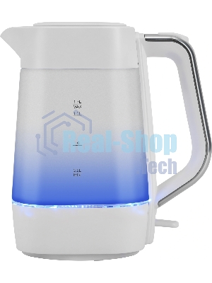 Чайник электрический Vitek VT-WK1058 1.7л. 2200Вт белый корпус: стекло/пластик