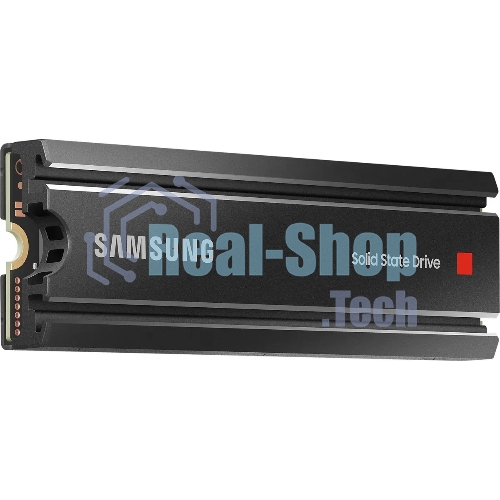 Накопитель SSD Samsung 980 PRO, 1TB, PCIe 4.0 x4, M.2 2280, NVMe, R/W 7000/5000, с радиатором