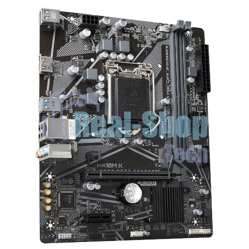 Материнская плата Gigabyte H410M K 2.0, LGA 1200, Intel Q470, 2xDDR4, 2xSATA, 1xM.2, 1xPCIe 3.0 x16, 1xPCIe x1, 1xHDMI, 1x 1Gb LAN, 2xUSB-A 3.2 Gen 1, 4xUSB-A 2.0, 3x3.5 мм, 7.1, mATX