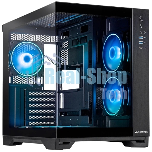 Компьютерный корпус Chieftec Visio черный без БП ATX 2x80мм 4x120мм 2x140мм 1xUSB 2.0 2xUSB 3.0 audio bott PSU