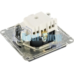 Механизм розетки 1-м СП AtlasDesign 16А IP20 с заземл. грифель