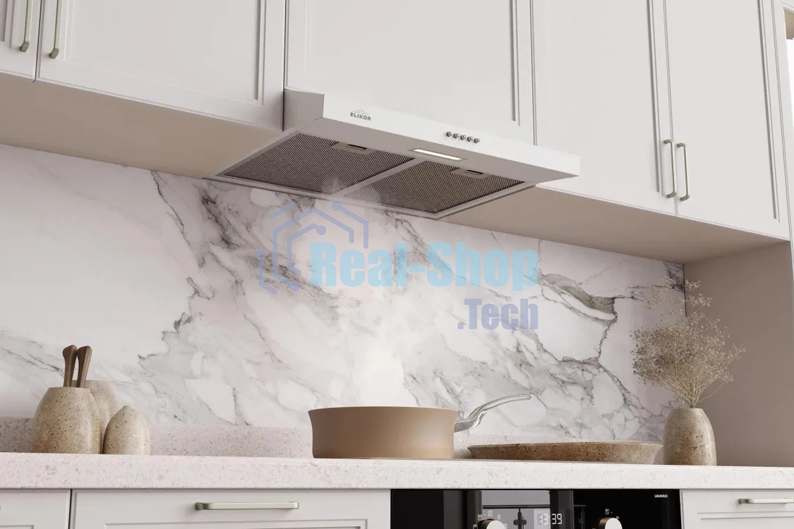 Вытяжка подвесная Elikor Eco ONE 60 WH белый, 60 см, 400 м³/ч, 51 дБ
