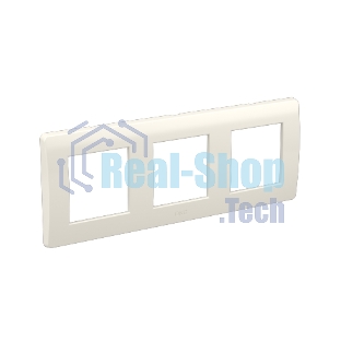 Рамка трехместная DKC Brava 75013W 2+2+2 модуля, белая