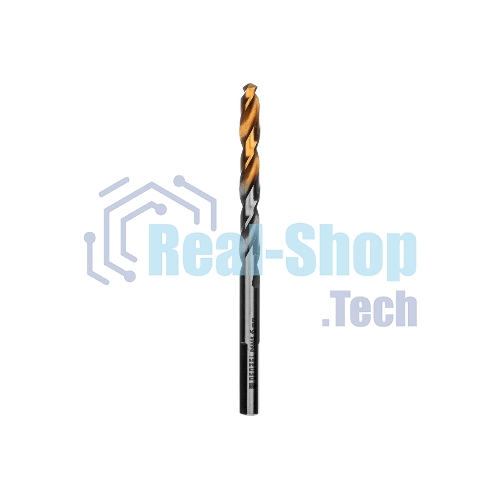 Сверло спиральное по металлу Denzel 6 x 93мм, Р6М5, Golden Tip