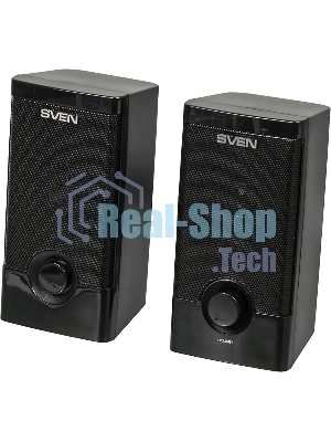 Колонки SVEN 318 черный USB-порт ПК, ноутбука или адаптер 5V DC