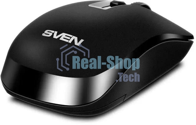 Мышь беспроводная SVEN RX-260W черный, 1600 dpi, радиоканал, USB, кнопки - 4