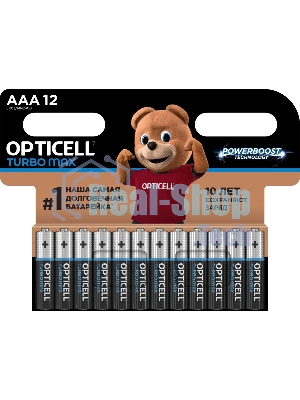 Батарея Opticell Turbo MAX LR03 AAA (12шт) блистер