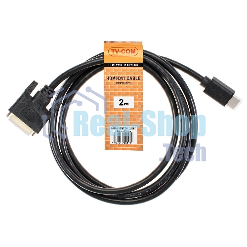 Кабель HDMI to DVI-D (19M -25M) 2м, TV-COM LCG135E-2M