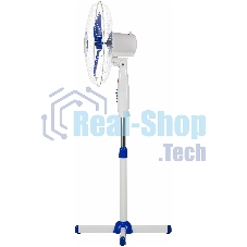Вентилятор Oasis VF-40PWB белый/синий, напольный, 40 Вт, 3 скорости, 40 см ( 2 шт в коробке )