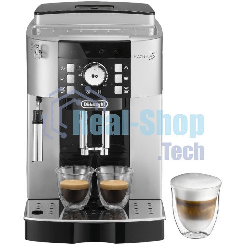 Кофемашина автоматическая DeLonghi ECAM 21.117.SB серебристый/черный, исп. кофе - зерновой/молотый, 1.8 л, 1450 Вт, 15 бар
