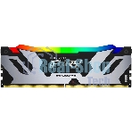 Оперативная память Kingston Fury Renegade, DDR5, 48Gb (1x48GB), 6400MHz, CL32, DIMM, с радиатором, RGB, серебристый/черный
