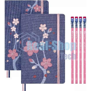 Набор Moleskine Limited Edition Sakura блокнот 2шт/карандаш 4 шт Large