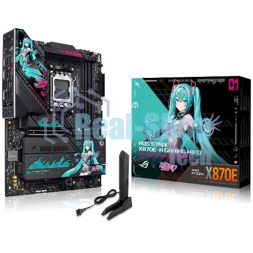 Материнская плата ASUS ROG STRIX X870E-H GAMING MIKU AM5 ATX 4xDDR5 2xPCIEx16 4xM.2 3xUSB-C HDMI 5GLAN Wi-Fi 7 