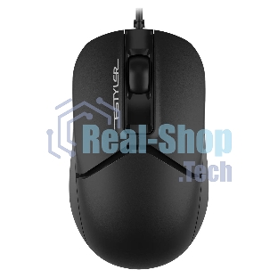 Мышь проводная A4Tech Fstyler FM12 черный, 1200 dpi, USB, кнопки - 3