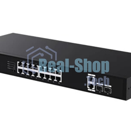 Коммутатор неуправляемый Tenda TEG1120P-16-250W PoE, 18 портов, 18x1 Гбит/с, PoE 16х30 Вт (до 250Вт), SFP 2x1 Гбит/с
