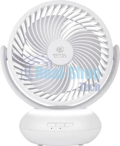 Вентилятор Royal Clima RSF-0701E-WT белый, настольный, 5 Вт, 3 скорости, 17 см
