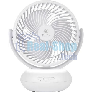 Вентилятор Royal Clima RSF-0701E-WT белый, настольный, 5 Вт, 3 скорости, 17 см