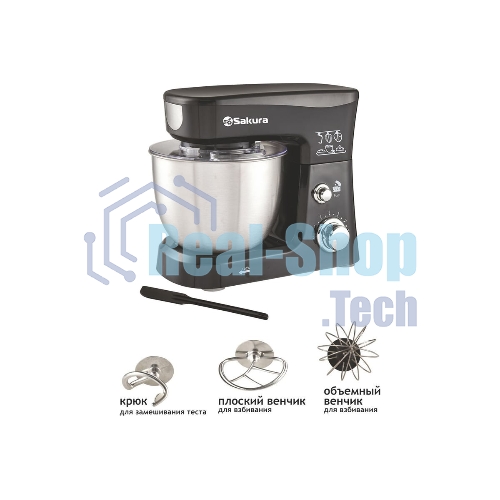 Миксер Sakura с чашей SA-6327BK планетарный