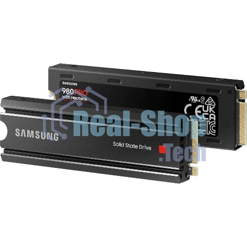 Накопитель SSD Samsung 980 PRO, 1TB, PCIe 4.0 x4, M.2 2280, NVMe, R/W 7000/5000, с радиатором