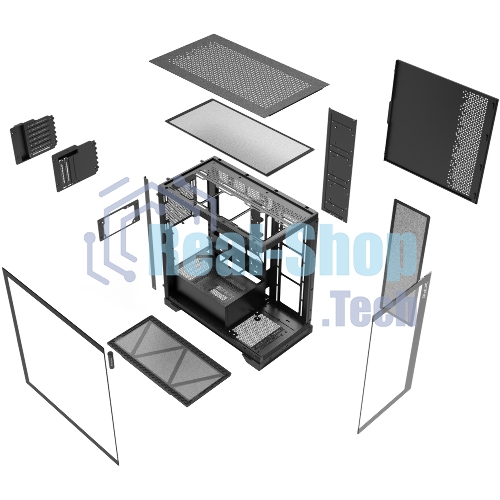 Компьютерный корпус XPG INVADER X черный (INVADERXMTWOF-BKCWW) Mid-Tower, Micro-ATX, Mini-ITX, Standard-ATX, USB 3.2 Gen2 Type-A, USB 3.2 Gen2 Type-C