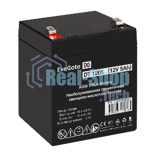 Аккумуляторная батарея ExeGate DT 1205 (12V 5Ah, клеммы F2)