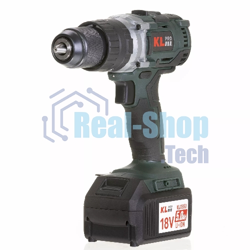 Дрель-шуруповерт Klpro KLDM18B-50, 18 В, 5 Ач, 60 Нм, бесщеточный, ударный