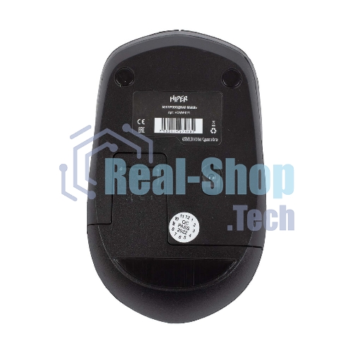 Мышь беспроводная HIPER HOMW-091 черный, 1600 dpi, радиоканал, USB, кнопки - 4