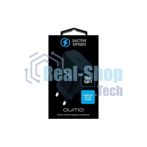 Сетевое зарядное устройство Qumo Energy light (Charger 0050) PD 20W, 1USB Type-C, черный