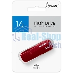 Флешка USB SmartBuy CLUE Burgundy (SB16GbCLU-BG), 16Gb, USB 2.0, R/W 20/10, красный
