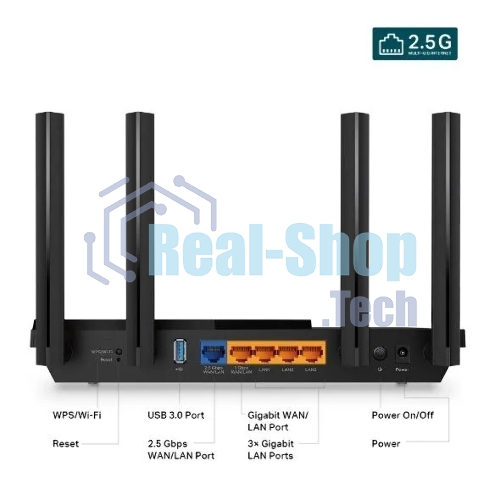 Двухдиапазонный гигабитный TP-Link Archer AX55 Pro AX3000 Wi-Fi 6 роутер